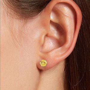 Savvy Cie 18K Rose Gold Vermeil Citrine Earrings